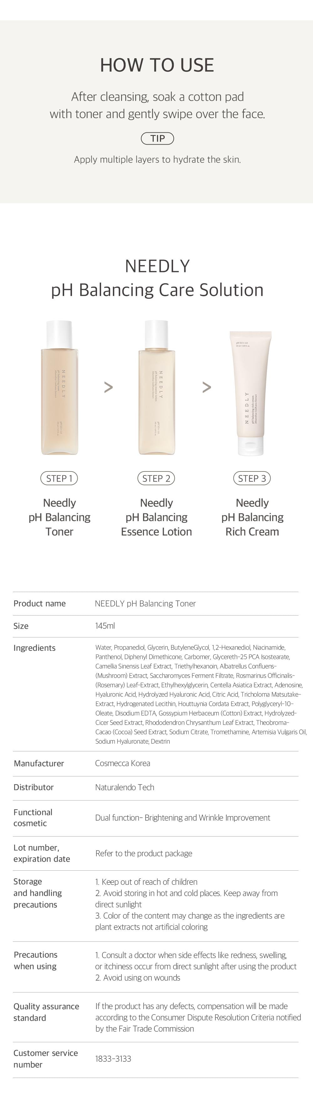 Needly pH balancing toner 145ml