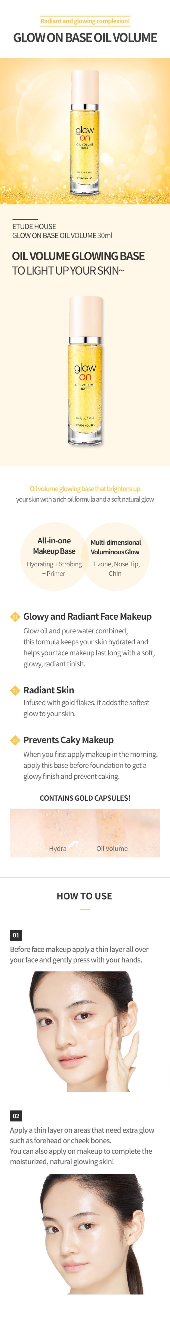 EtudeHouse Glow On Base Oil Volume 30ml