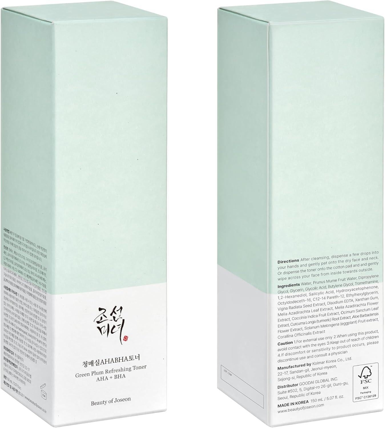 BeautyOfJoseon Green Plum Refreshing Toner : AHA + BHA 150ml