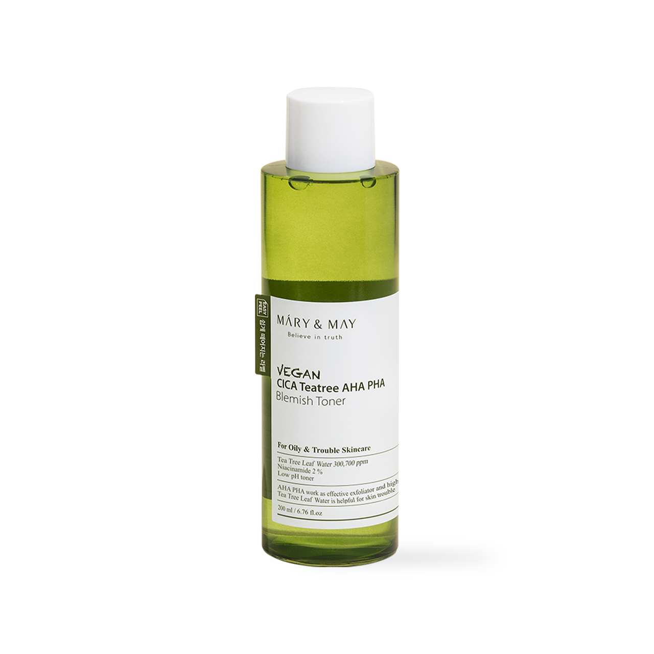 Mary&May Vegan CICA Tea Tree AHA PHA Blemish Toner - 200ml