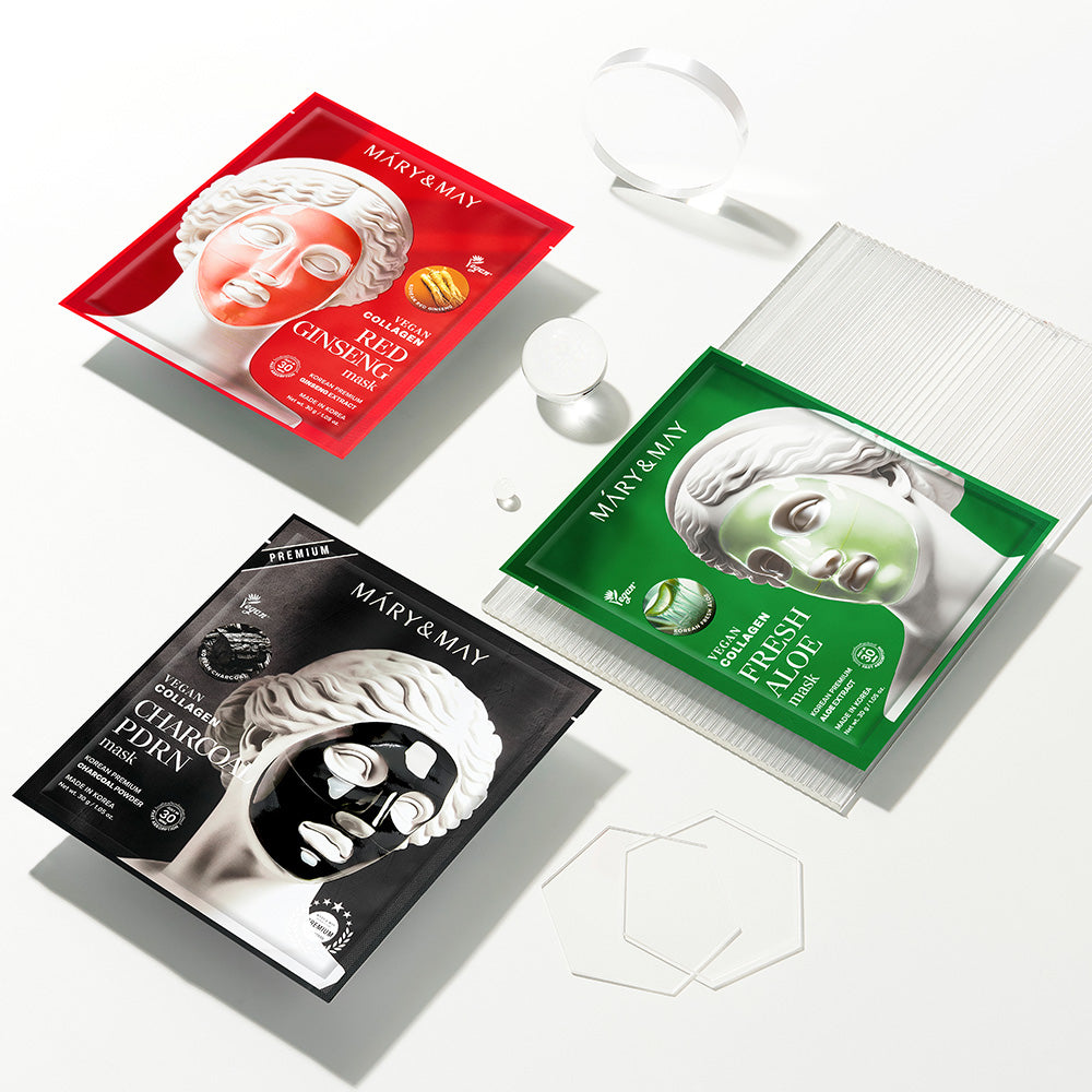 Mary&May Vegan Collagen Fresh Aloe Mask (30g x4)