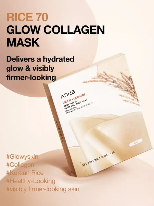 Anua Rice 70 Glow Collagen Mask 38g-3