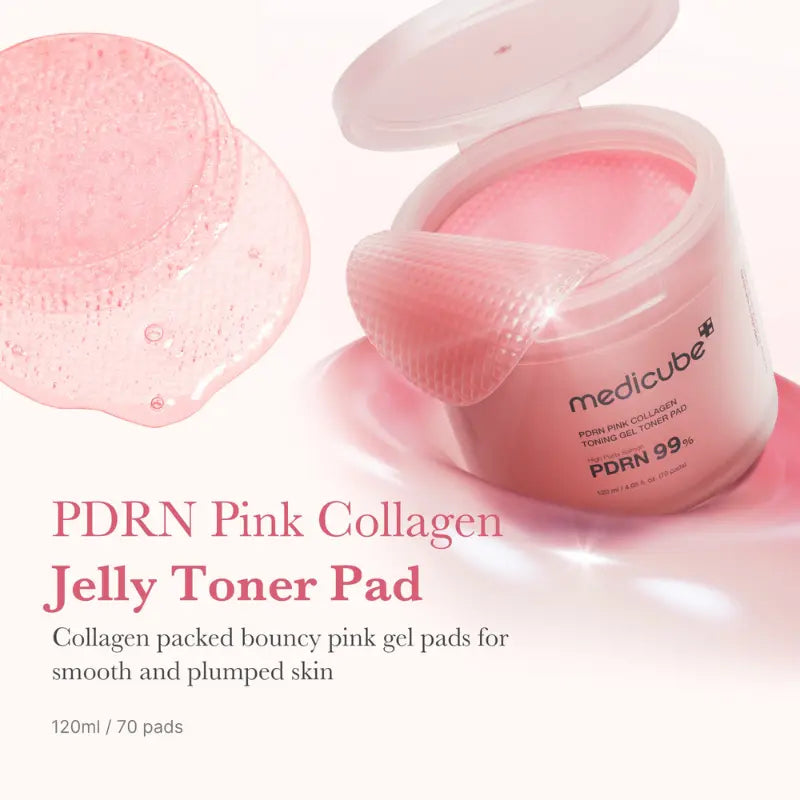 medicube PDRN Pink Collagen Toning Gel Toner Pad 120ml / 70pads-3