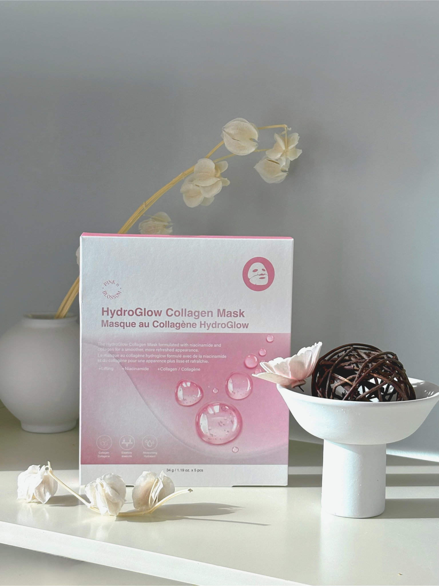 Pinknblossom HydroGlow Collagen Mask 34g-2