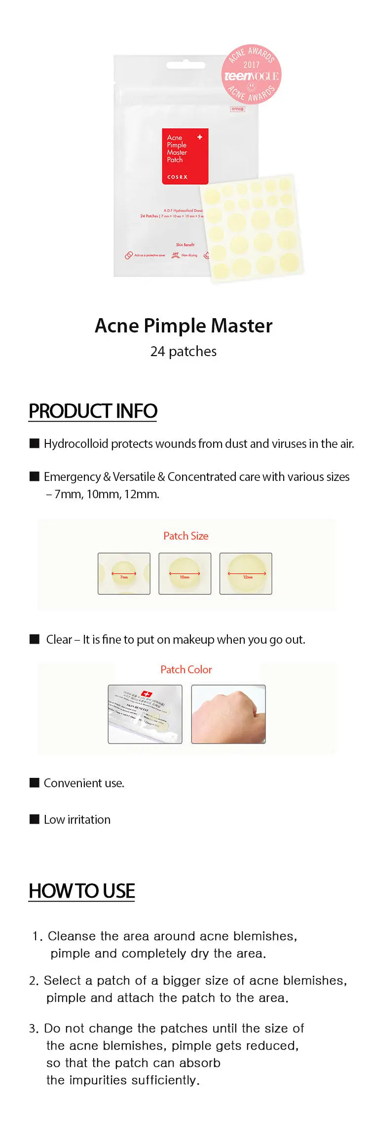 COSRX Acne Pimple Master Patches 24pcs-2
