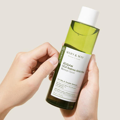 Mary&May Vegan CICA Tea Tree AHA PHA Blemish Toner - 200ml