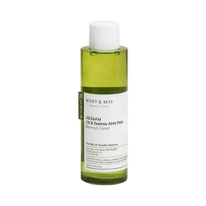 Mary&May Vegan CICA Tea Tree AHA PHA Blemish Toner - 200ml