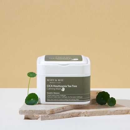 Mary&May Cica Houttuynia cordata Tea Tree Calming Mask Pack - 30 sheets