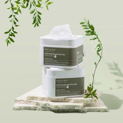Mary&May Cica Houttuynia cordata Tea Tree Calming Mask Pack - 30 sheets