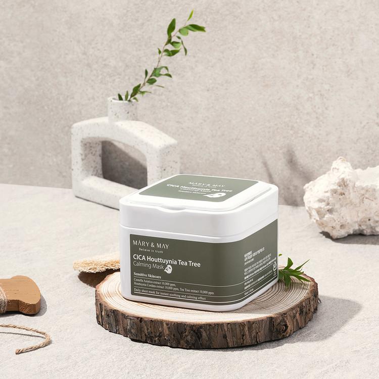 Mary&May Cica Houttuynia cordata Tea Tree Calming Mask Pack - 30 sheets