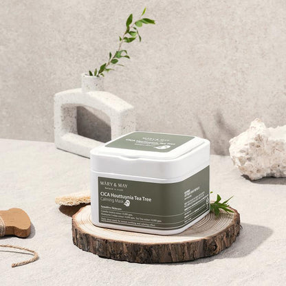 Mary&May Cica Houttuynia cordata Tea Tree Calming Mask Pack - 30 sheets