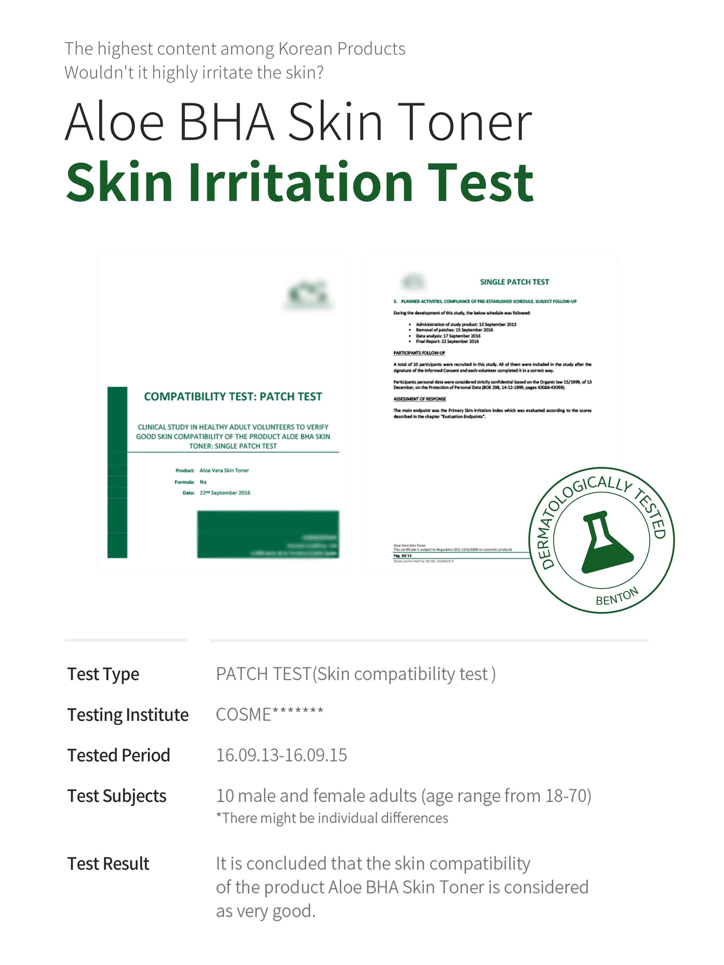 Benton Aloe BHA Skin Toner 200ml - Renewal