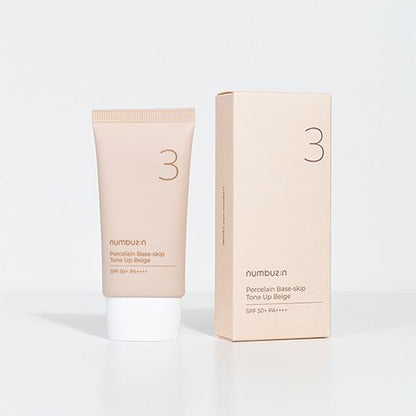 Numbuzin No.3 Porcelain Base-skip Tone Up Beige 50ml