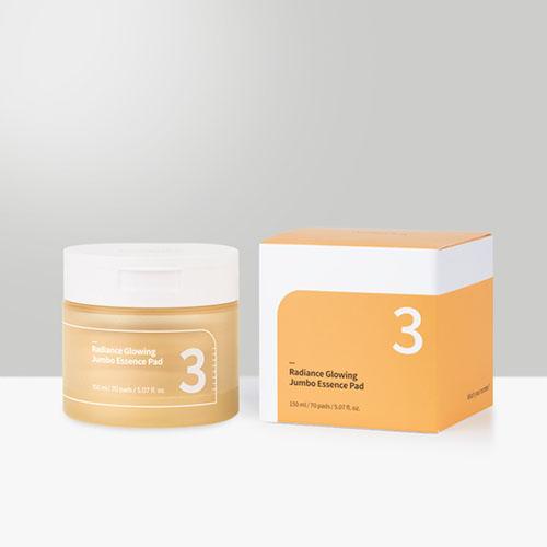 Numbuzin No.3 Radiance Glowing Jumbo Essence Pad 70Pads 150ml