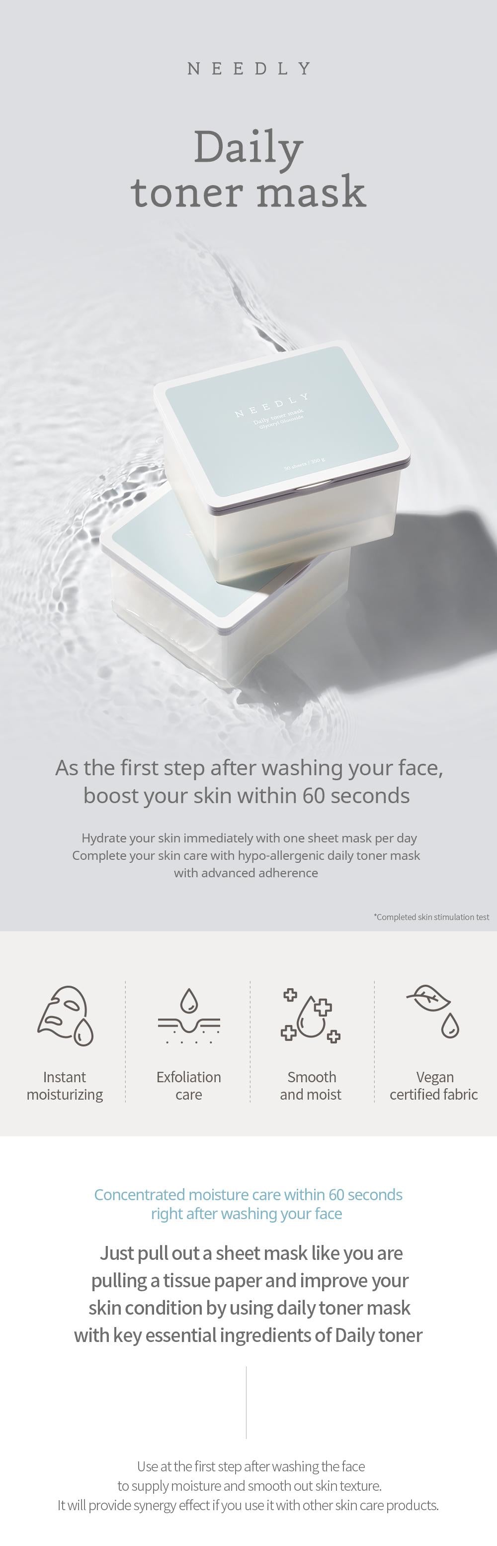 Needly Daily Toner Mask Pack 30 Sheets