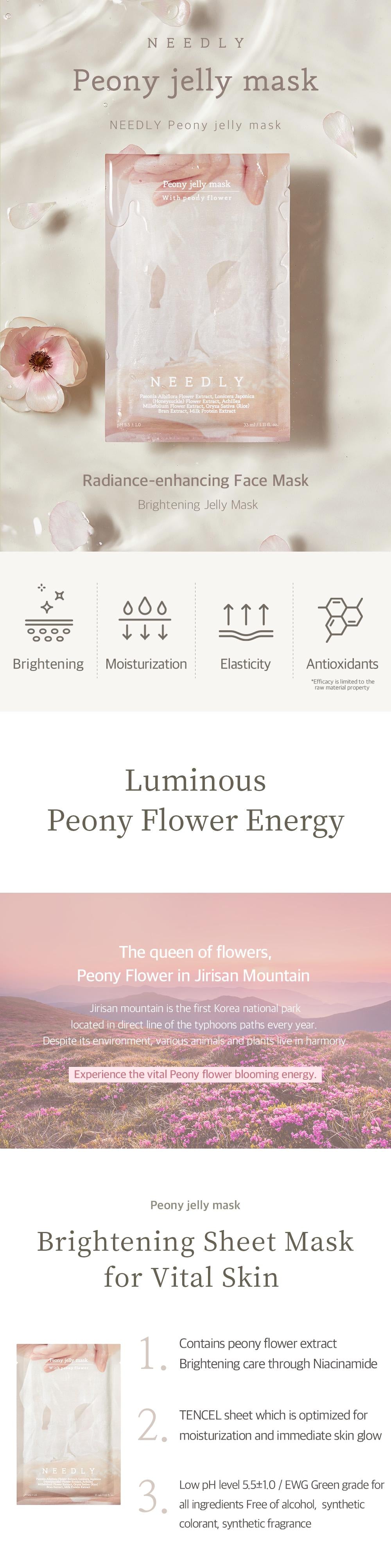 Needly Peony Jelly Mask 10 sheets