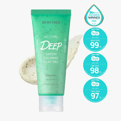 Dewytree AC CTRL DEEP GREEN CALMING CLAY GEL PORE PACK 100ml
