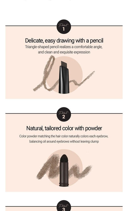 WAKEMAKE Powder Jet Dual Brow 0.75g - #06 Deep Brown