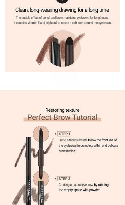 WAKEMAKE Powder Jet Dual Brow 0.75g - #06 Deep Brown