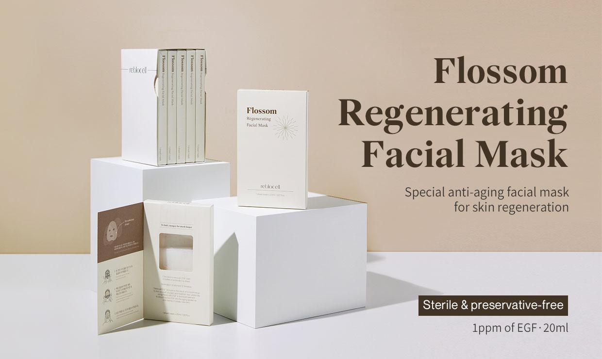Reblocell Flossom Regenerating Facial Mask EGF 1ppm 1 Sheet