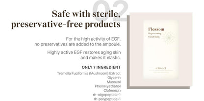 Reblocell Flossom Regenerating Facial Mask EGF 1ppm 1 Sheet