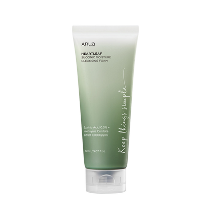 Anua HEARTLEAF SUCCINIC MOISTURE CLEANSING FOAM 150ml