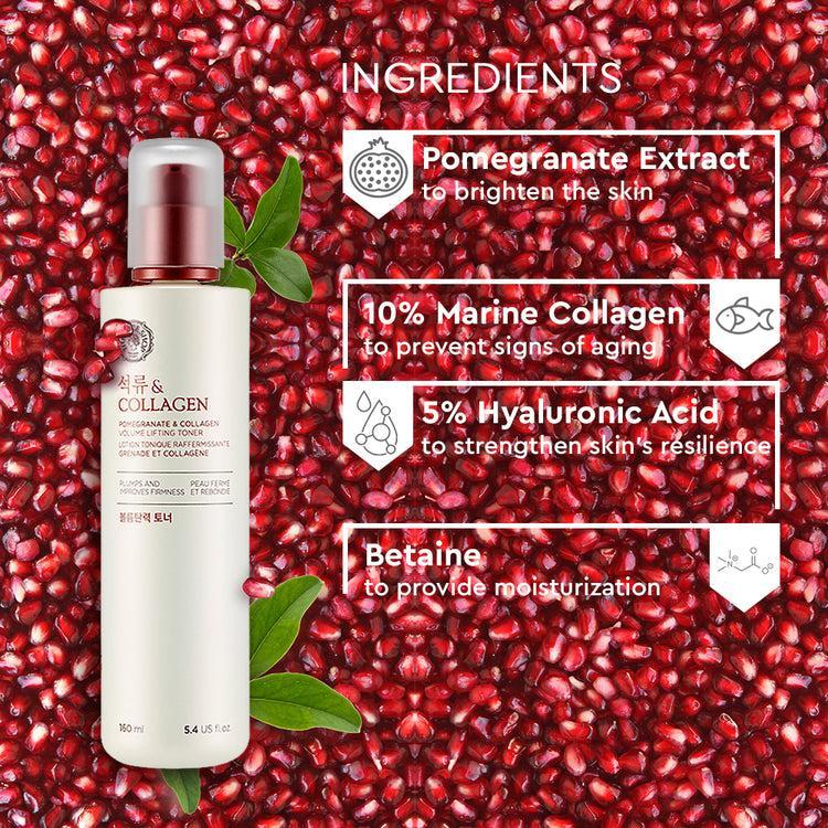 Thefaceshop POMEGRANATE AND COLLAGEN VOLUME LIFTING TONER 160ml