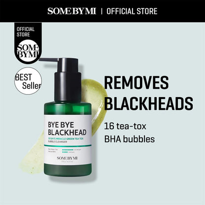 SomeByMi BYE BYE BLACKHEAD 30 DAYS MIRACLE GREEN TEA TOX BUBBLE CLEANSER 120g