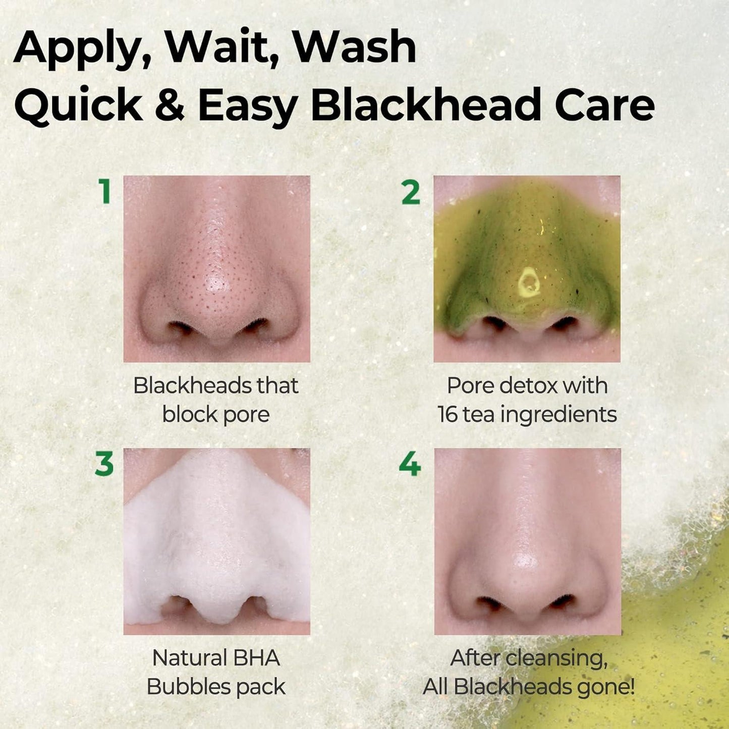 SomeByMi BYE BYE BLACKHEAD 30 DAYS MIRACLE GREEN TEA TOX BUBBLE CLEANSER 120g