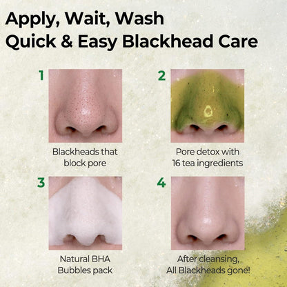SomeByMi BYE BYE BLACKHEAD 30 DAYS MIRACLE GREEN TEA TOX BUBBLE CLEANSER 120g