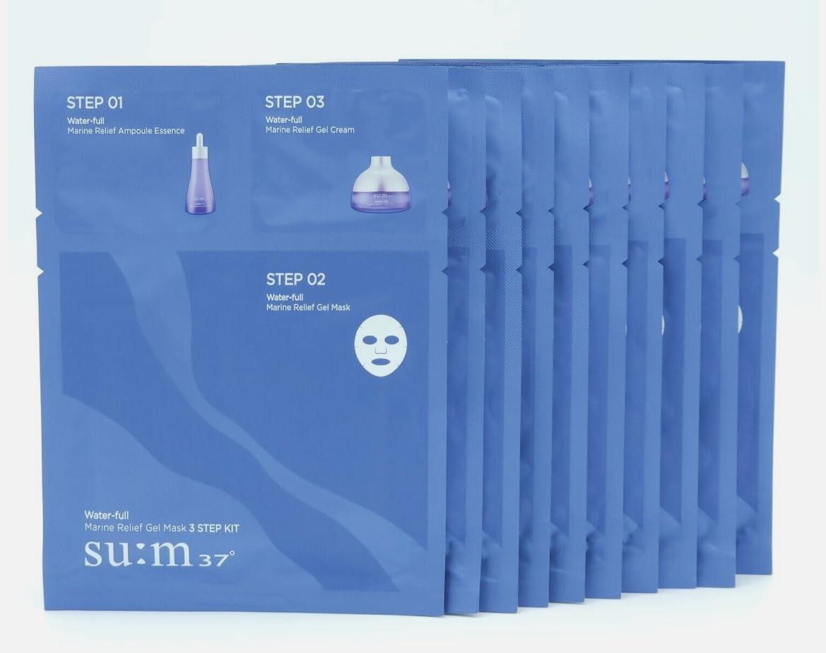 Su:m37 Water-full Timeless Water Gel Mask 3 Step 10pcs