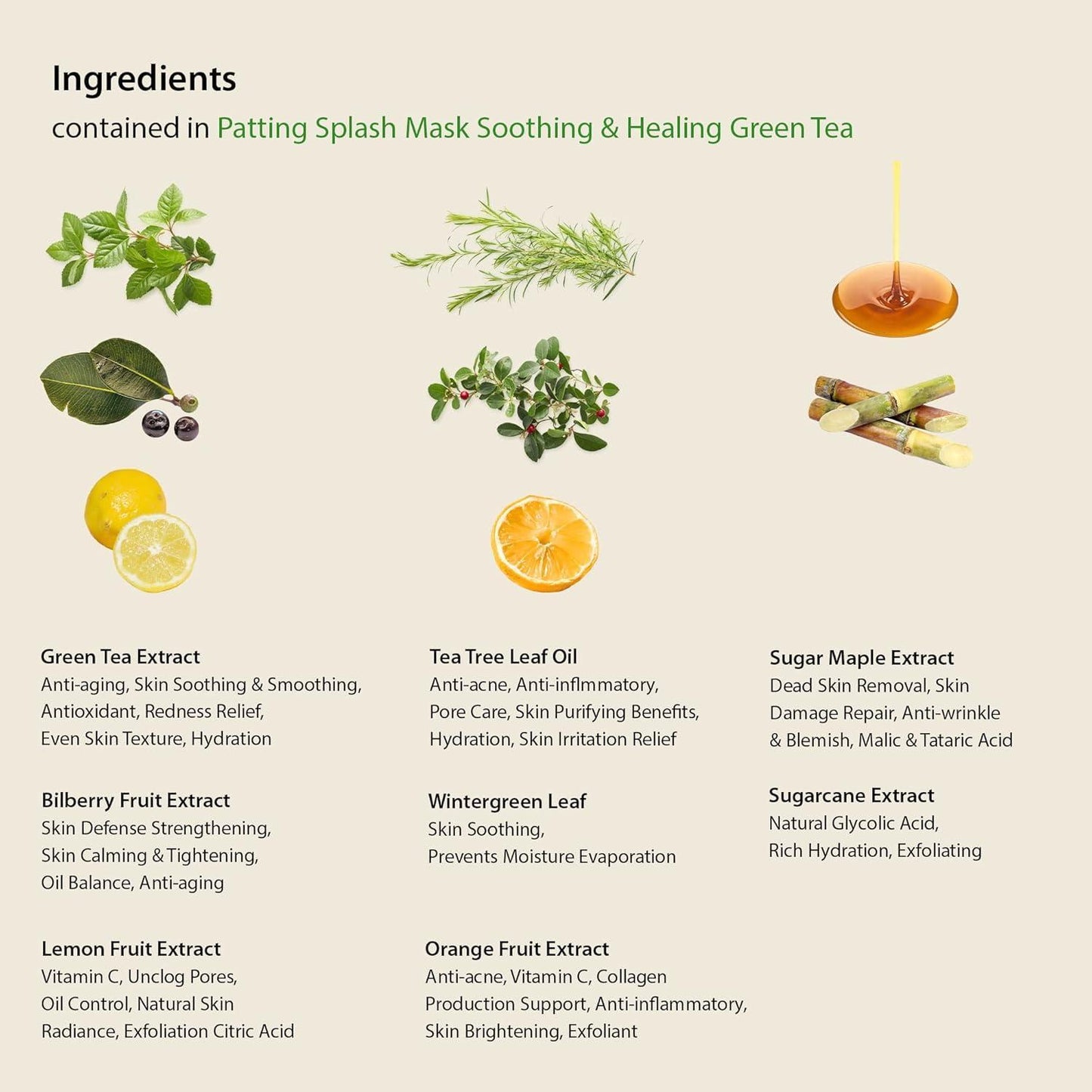 Blithe Patting Splash Mask Soothing & Healing Green Tea 150ml