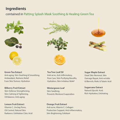 Blithe Patting Splash Mask Soothing & Healing Green Tea 150ml