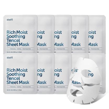 Dear Klairs Rich Moist Soothing Tencel Sheet Mask 25ml x 10ea