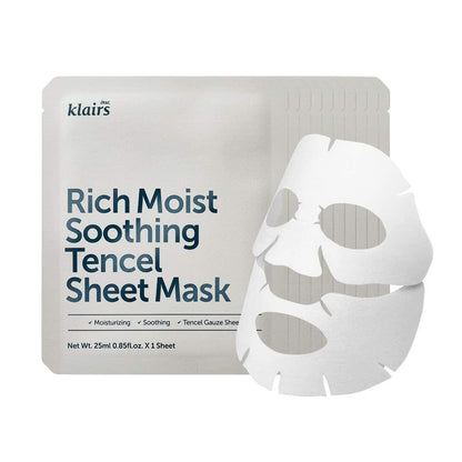 Dear Klairs Rich Moist Soothing Tencel Sheet Mask 25ml x 10ea