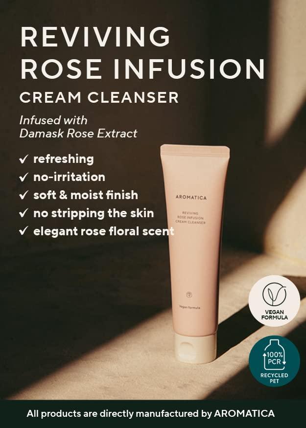 Aromatica Reviving Rose Infusion Cream Cleanser 145g