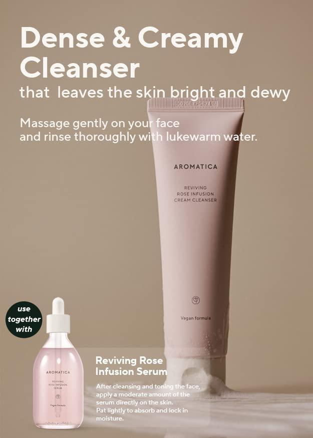 Aromatica Reviving Rose Infusion Cream Cleanser 145g