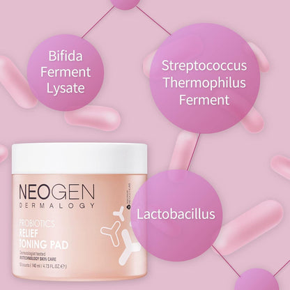NeoGen DERMALOGY PROBIOTICS RELIEF TONING PAD (50 PADS)