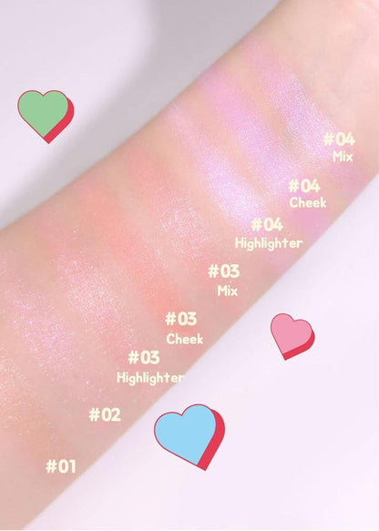 Colorgram Milk Bling Heartlighter 01 Peach Heart