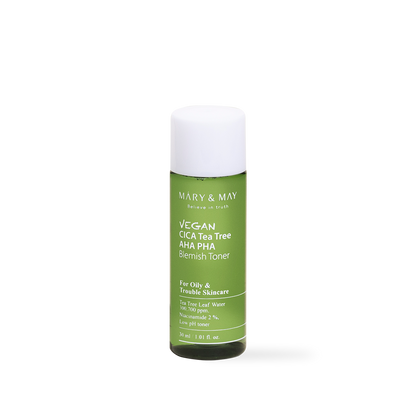 Mary&May Vegan CICA Tea Tree AHA PHA Blemish Toner - 30ml Miniature