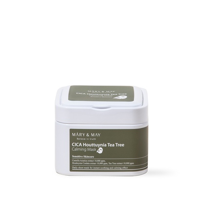 Mary&May Cica Houttuynia cordata Tea Tree Calming Mask Pack - 30 sheets