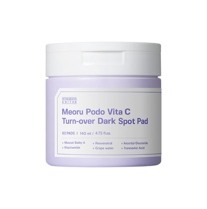 SUNGBOON EDITOR Meoru Podo Vita C Turn-over Dark Spot Pad 60pcs, 140ml
