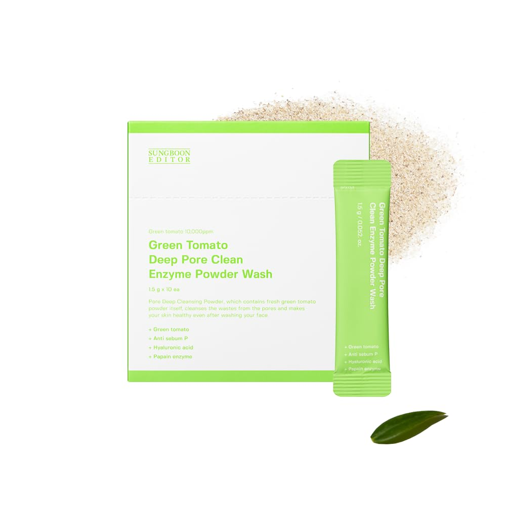 SUNGBOON EDITOR Green Tomato Deep Pore Clean Enzyme Powder Wash 1.5gX10ea
