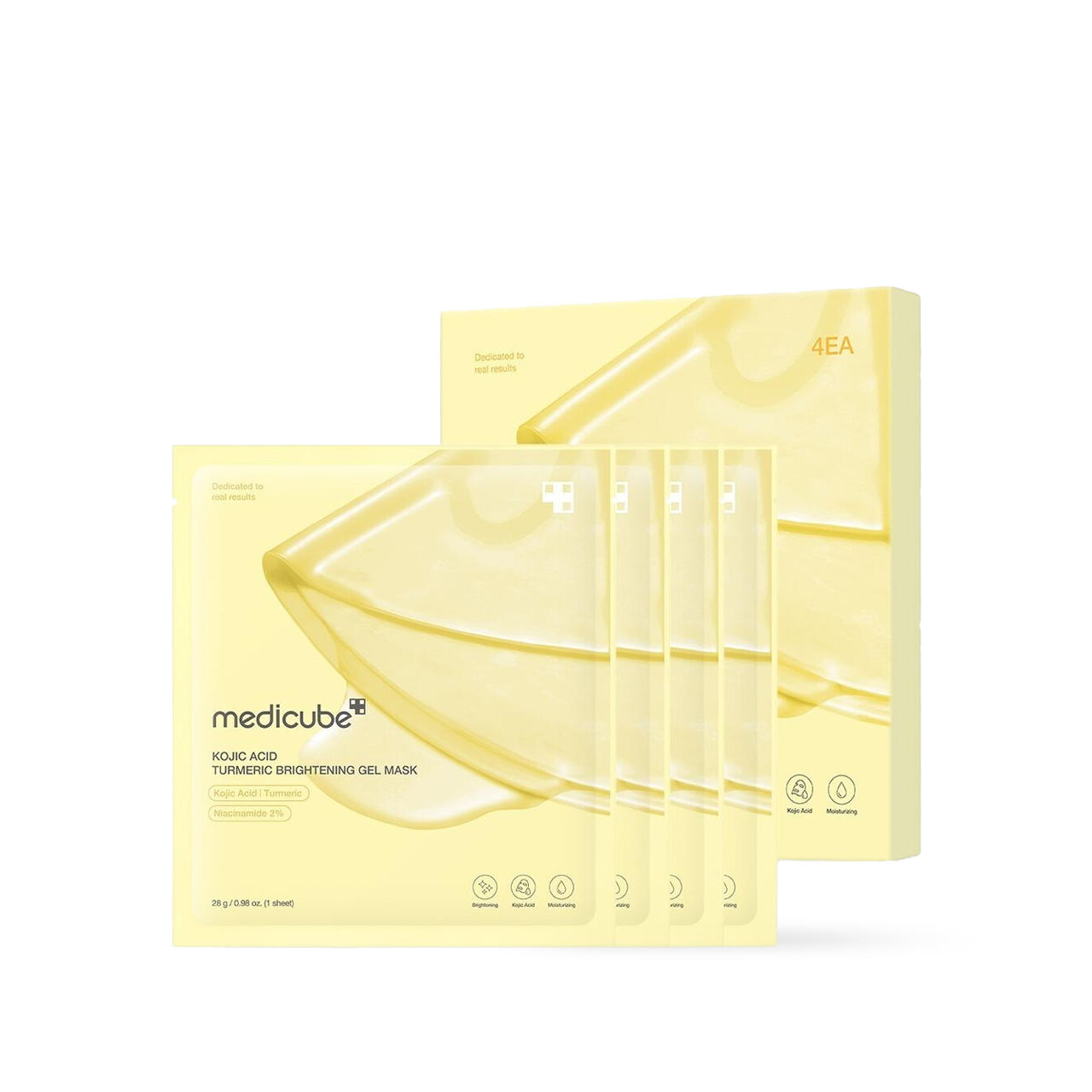 Medicube Kojic Acid Turmeric Brightening Gel Mask 4EA