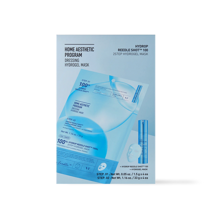 VT Cosmetics HYDROP Reedle Shot 100hl 2STEP Hydrogel Mask 4ea