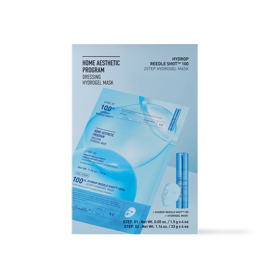 VT Cosmetics HYDROP Reedle Shot 100hl 2STEP Hydrogel Mask 4ea