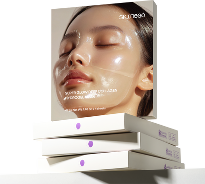 Skinego Super Glow Deep Collagen Hydrogel Mask 4ea