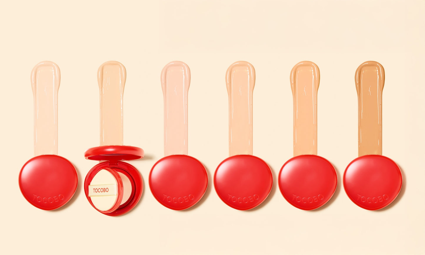 Tocobo Apple Dewy Fit Cushion REFILL SET - 6 Colors
