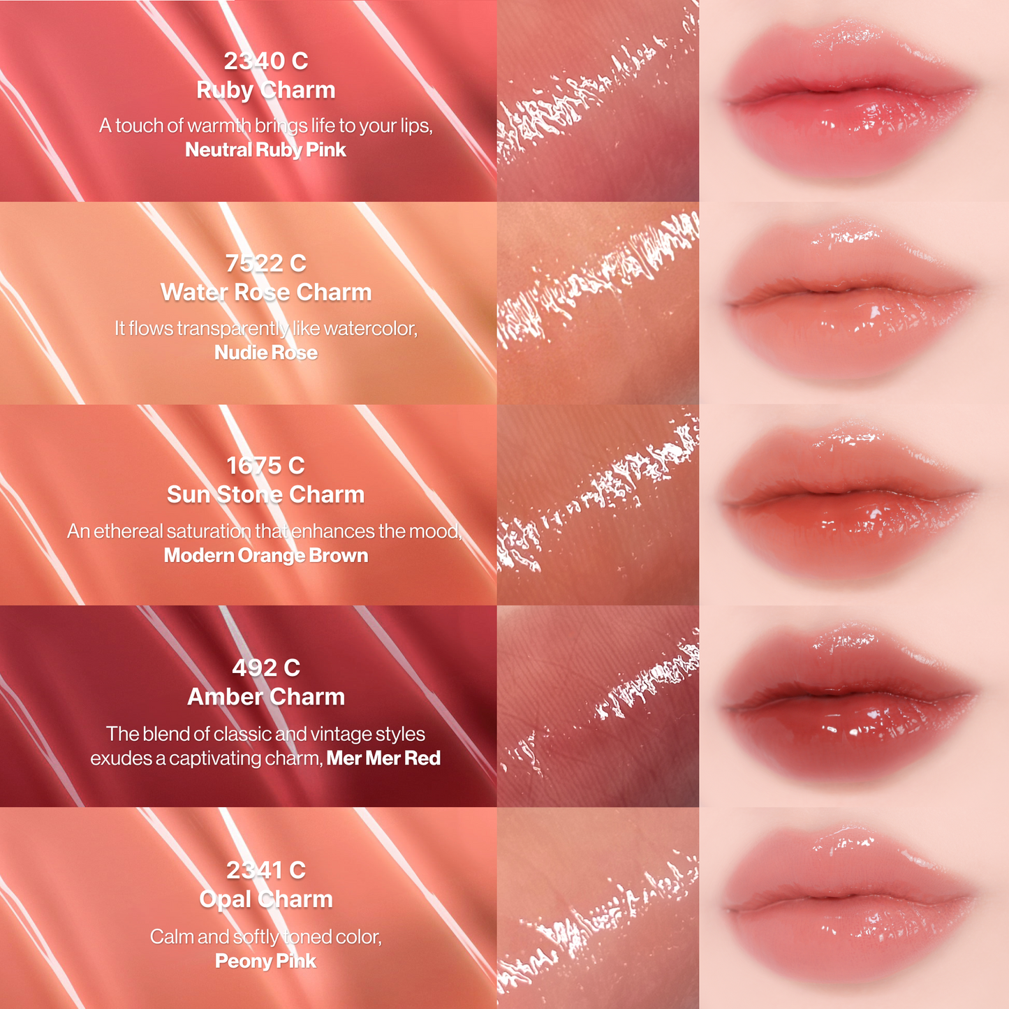 ENTROPY CHARM TINT Glossy Gel Line - 10 Colors