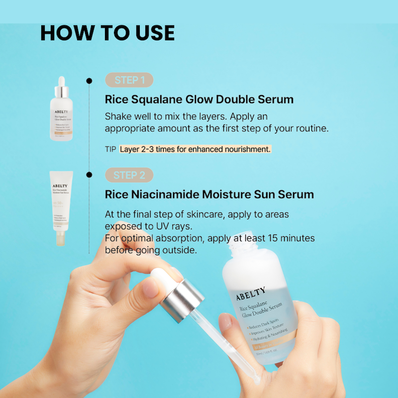 Abelty Rice Squalane Glow Double Serum 50ml